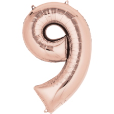 Large Number 9 Rose Gold